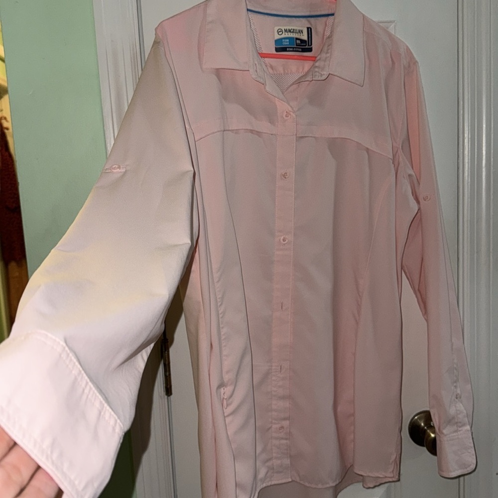 Magellan Pink Outdoors Women’s Overcast Long Sleeve Plus Size Fishing Shirt 2X - Picture 3 of 7